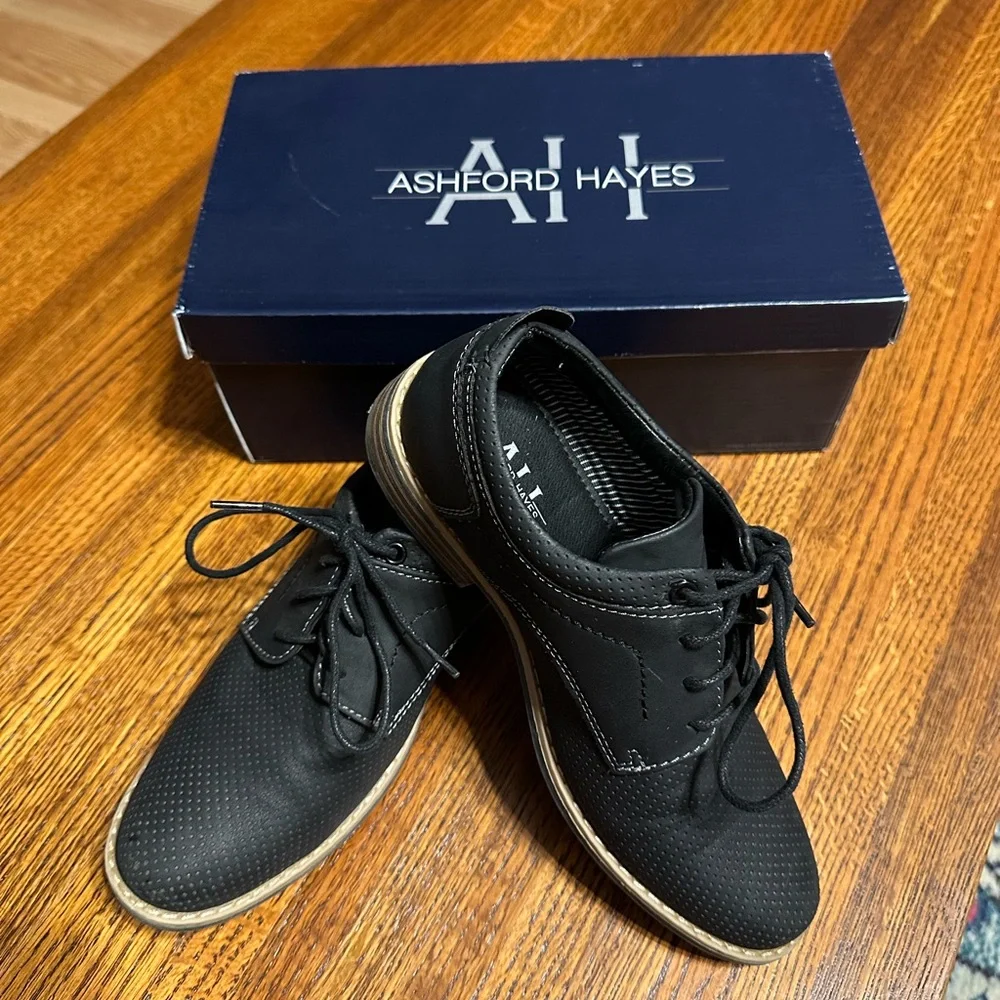 Ashford Hayes Black Kids Dress Shoes